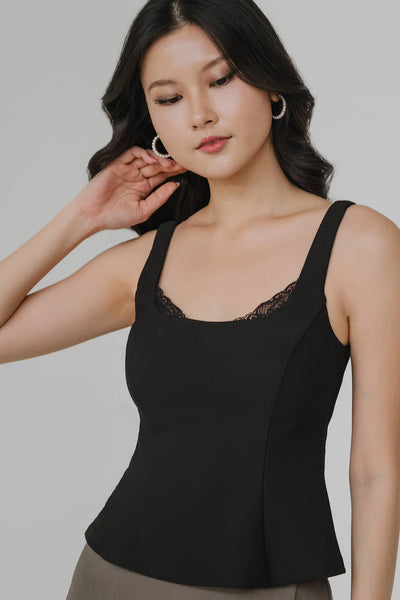 Kezia Padded Tank Top (Black)