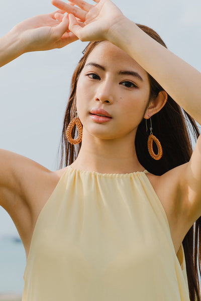 Gaia Ruffle Dress (Yellow)