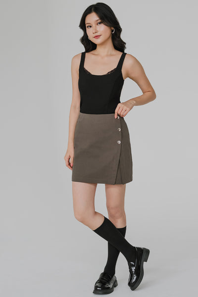 Ingrid Button Skort (Stone)