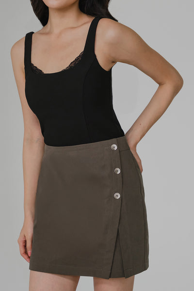 Ingrid Button Skort (Stone)
