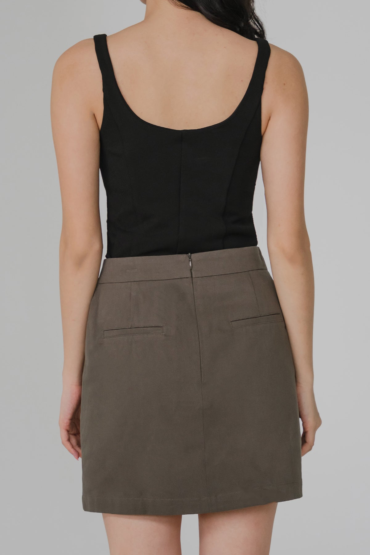 Ingrid Button Skort (Stone)