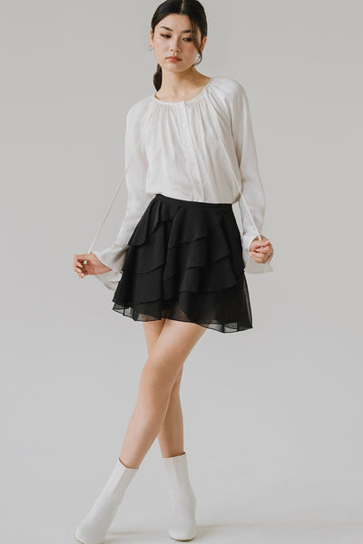 The Poet’s Tie Blouse (White)