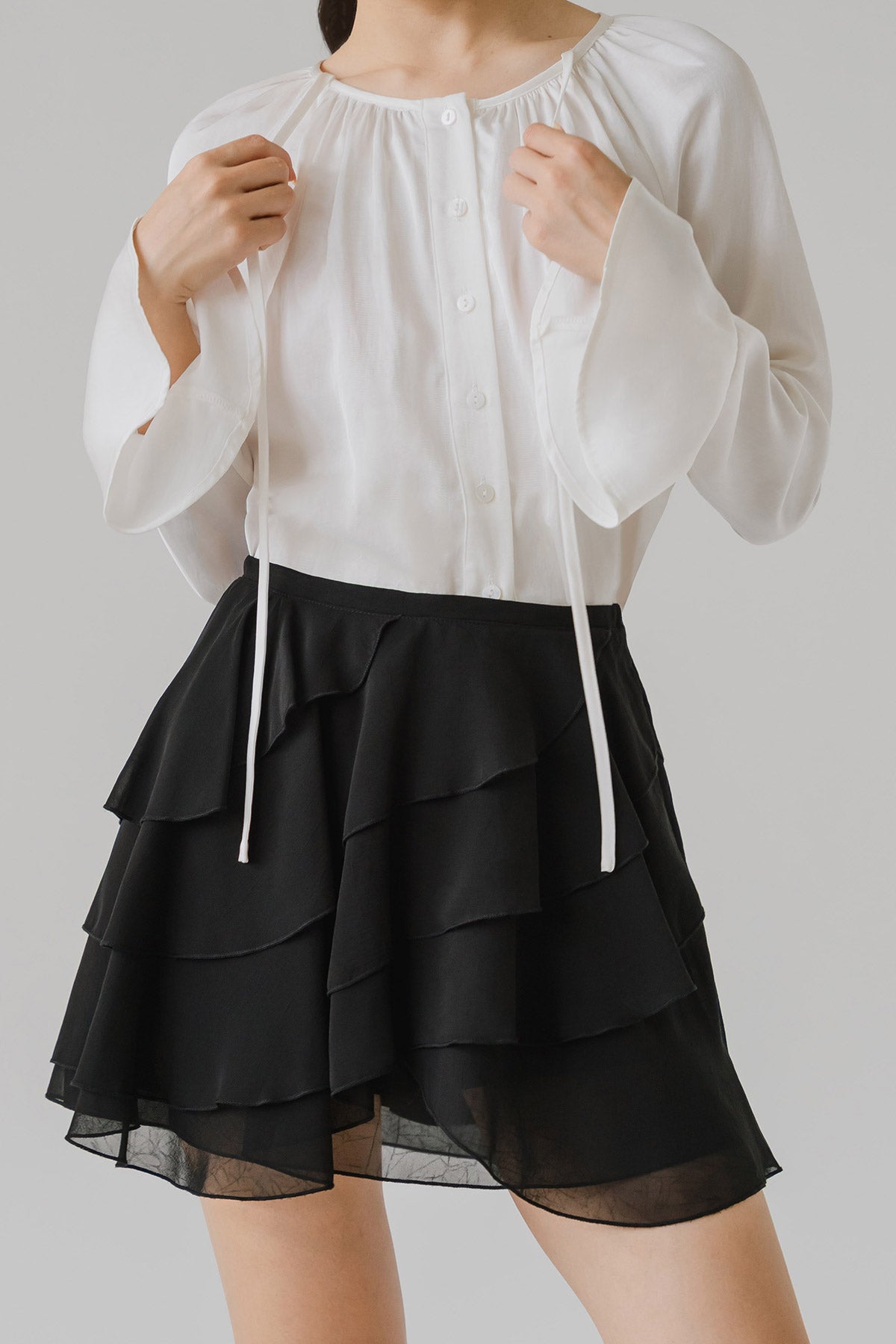 Lucien Ruffle Skort (Black)