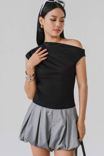 BO* Aless One Shoulder Top (Black)