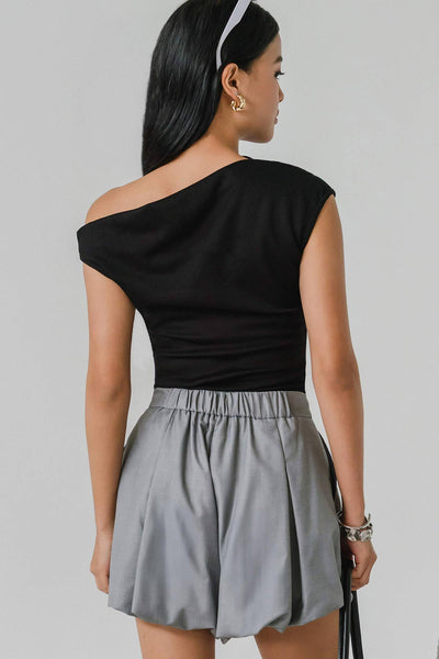 BO* Aless One Shoulder Top (Black)