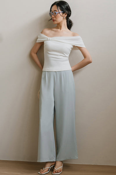 Celia Padded Off Shoulder Top (White)