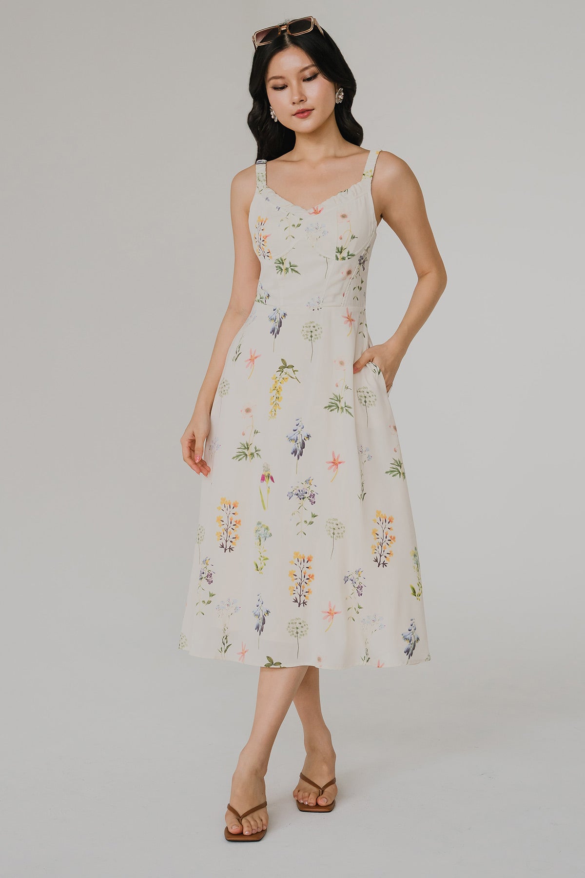 The Garden Hour Padded Dress (Vibrant)