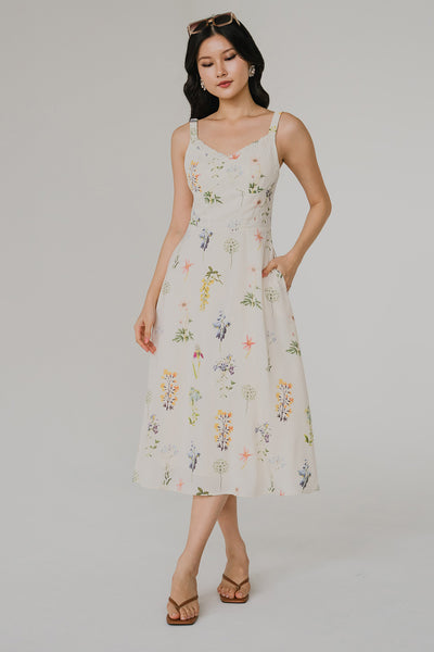 The Garden Hour Padded Dress (Vibrant)