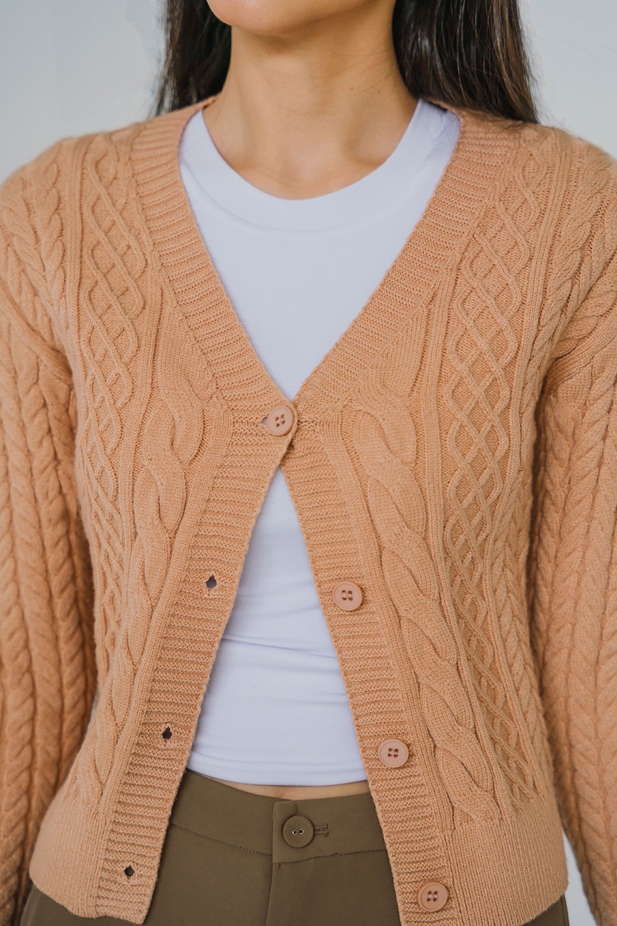 Daily Muse Knit Cardigan (Caramel)