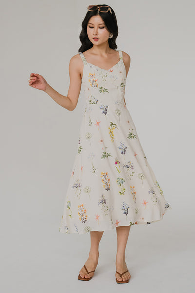 The Garden Hour Padded Dress (Vibrant)