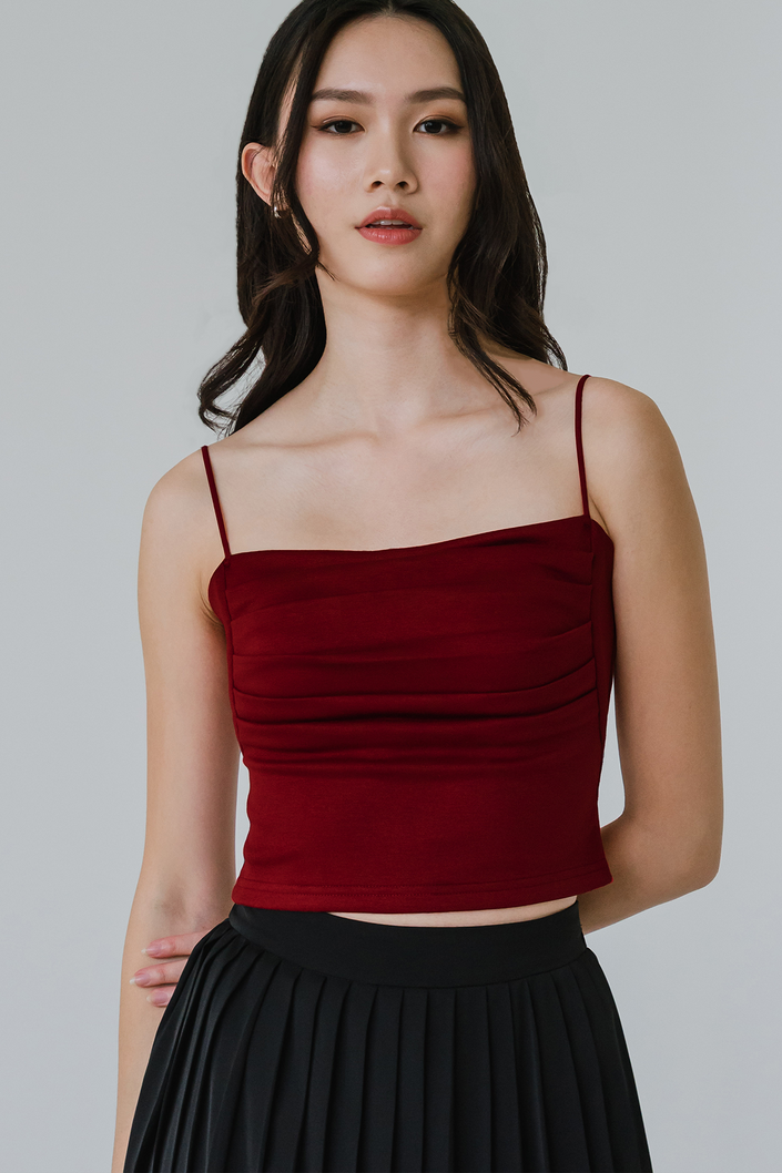 Talia Padded Cami Top (Red)