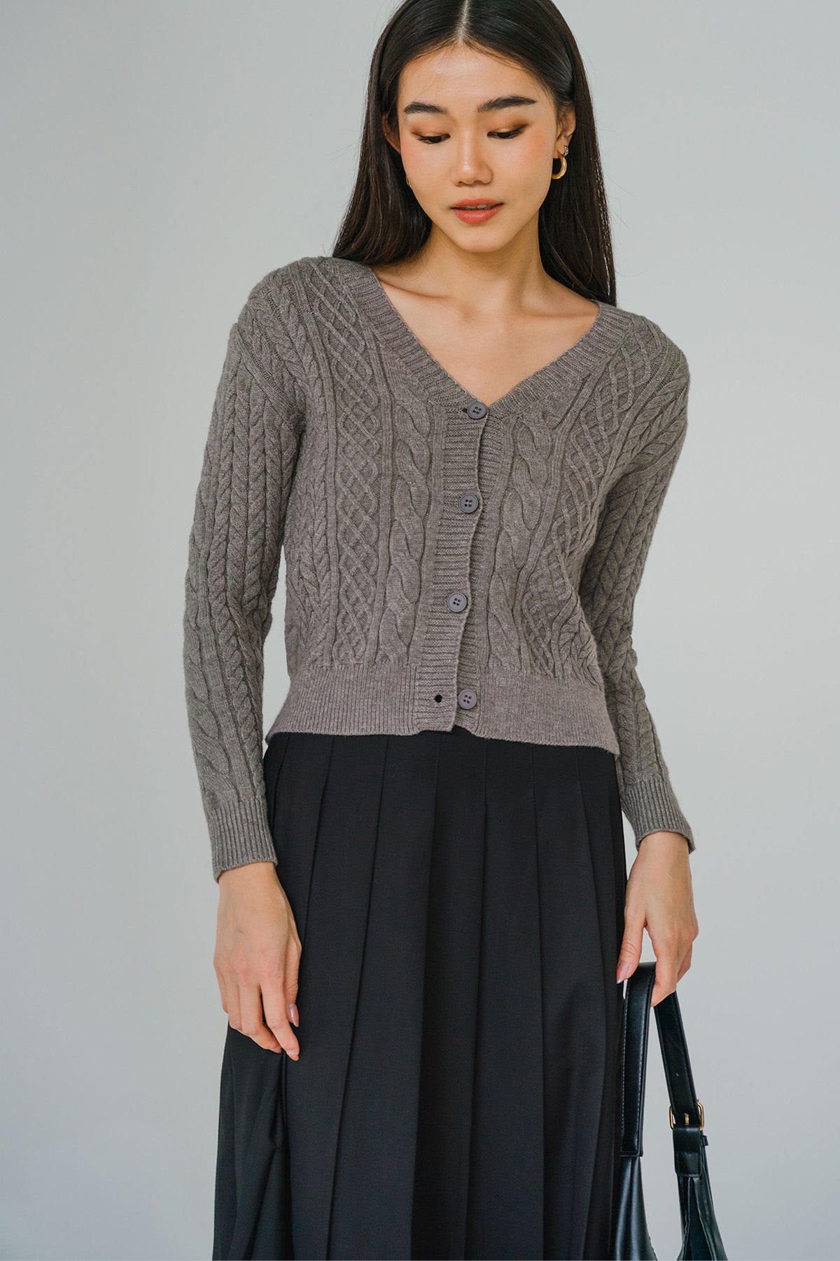 Daily Muse Knit Cardigan (Grey)