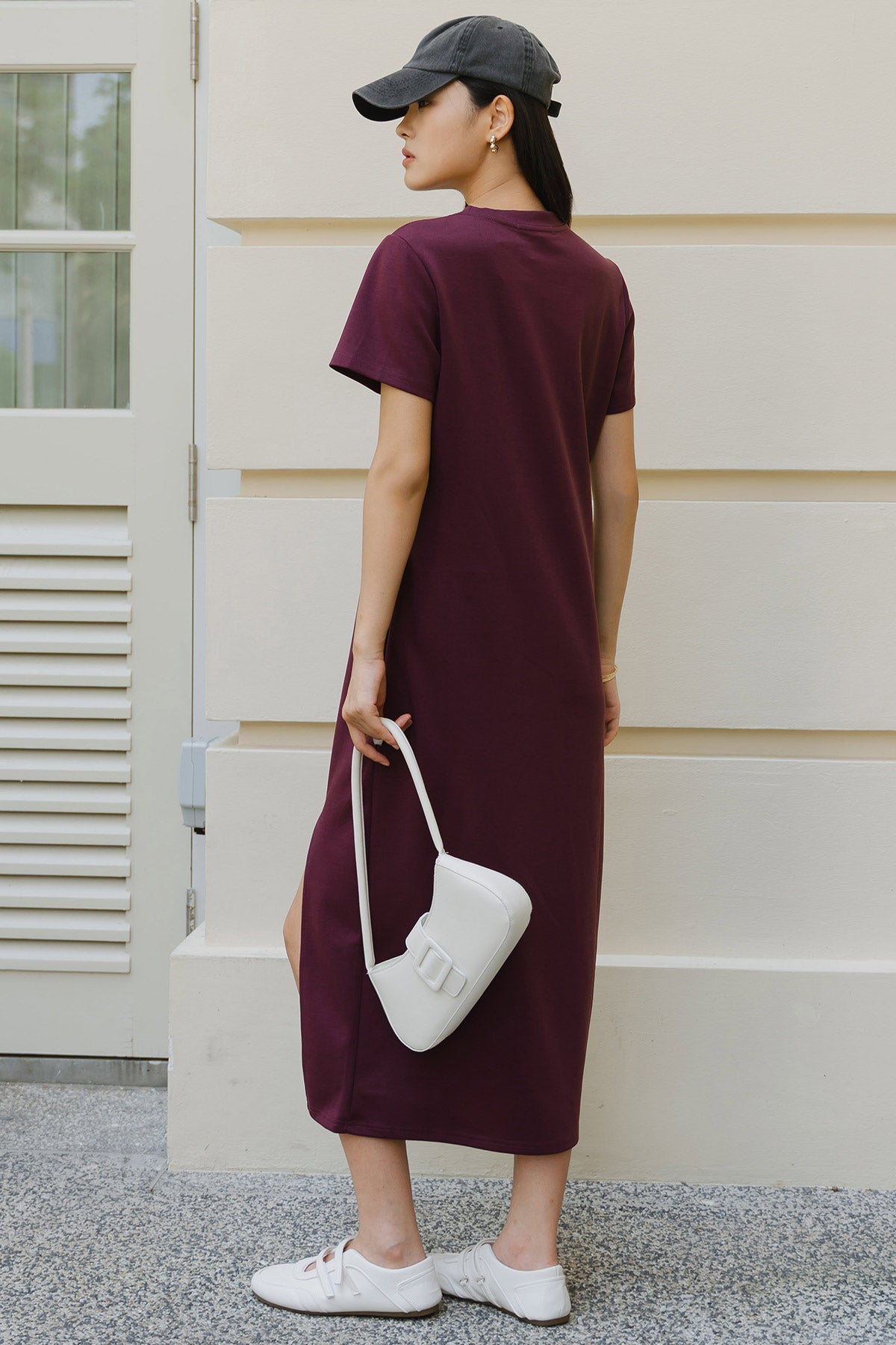 Restock* Evermore Cotton Dress (Mulberry)