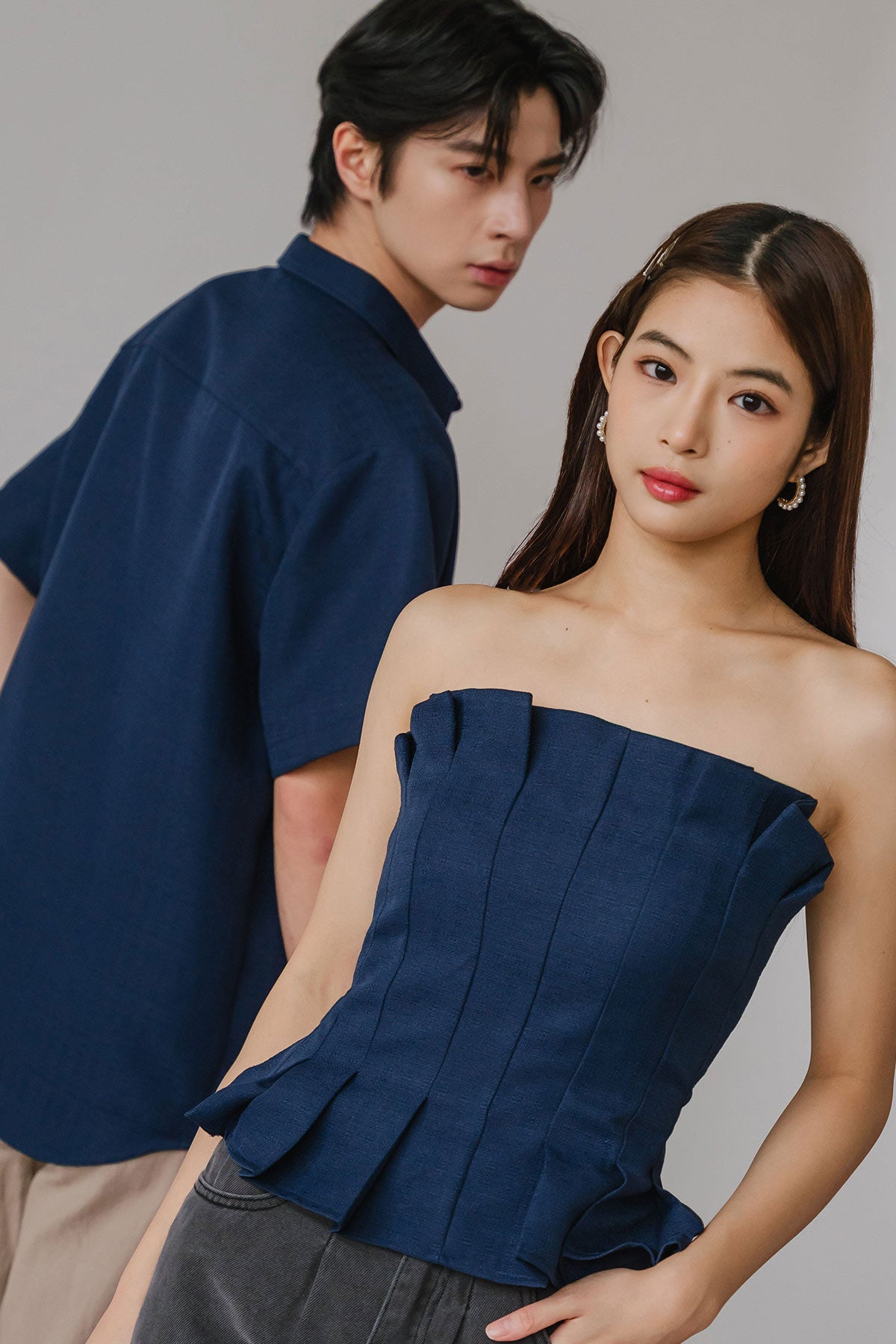 Rowan Padded Bandeau Top (Blue)