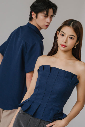 Rowan Padded Bandeau Top (Blue)