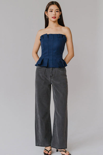 Rowan Padded Bandeau Top (Blue)