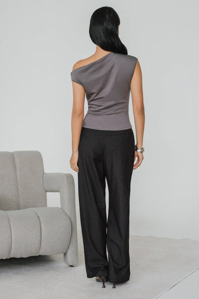Aless One Shoulder Top (Grey)