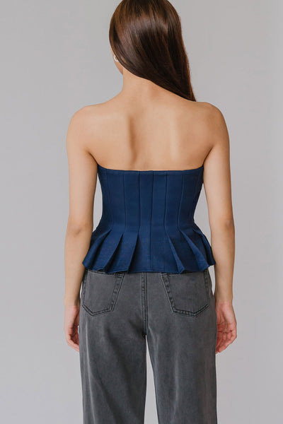 Rowan Padded Bandeau Top (Blue)