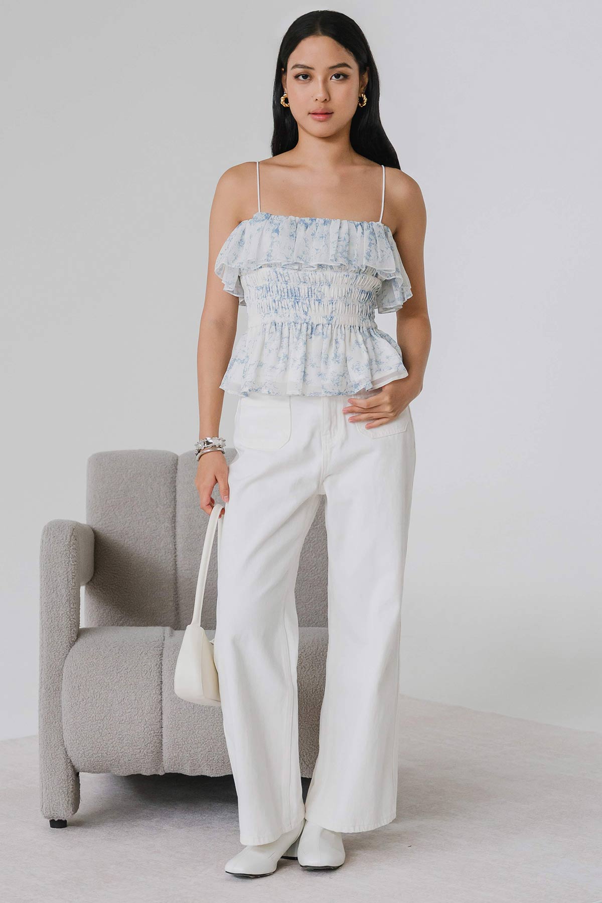 Marissa Ruffle Top (Floral Print)