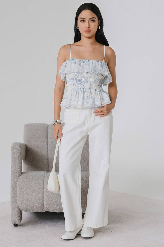 Marissa Ruffle Top (Floral Print)