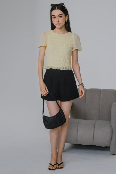 Brighton Smocked Top (Yellow)