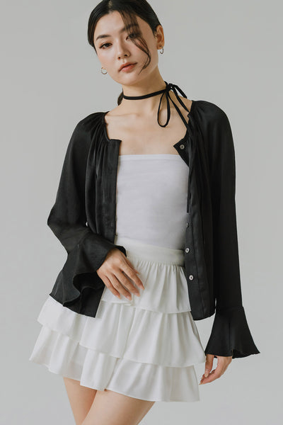 The Poet’s Tie Blouse (Black)