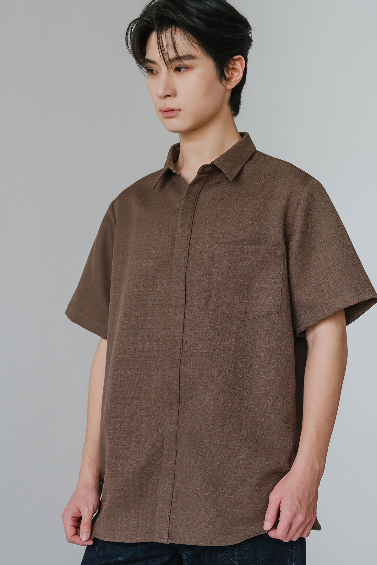 Rowan Collar Shirt (Brown)