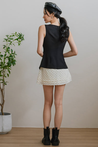Aniston Padded Knot Top (Black)
