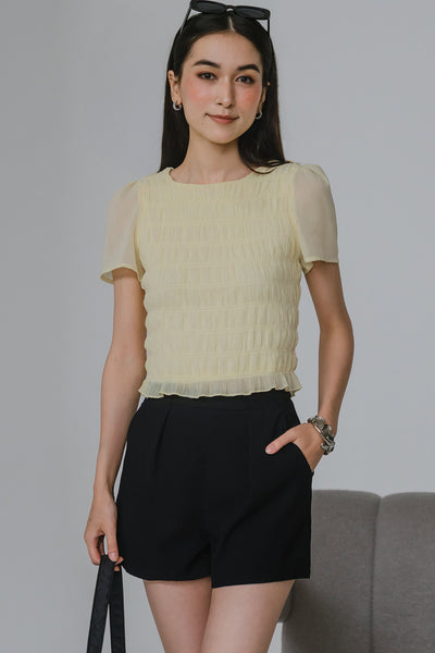 Brighton Smocked Top (Yellow)