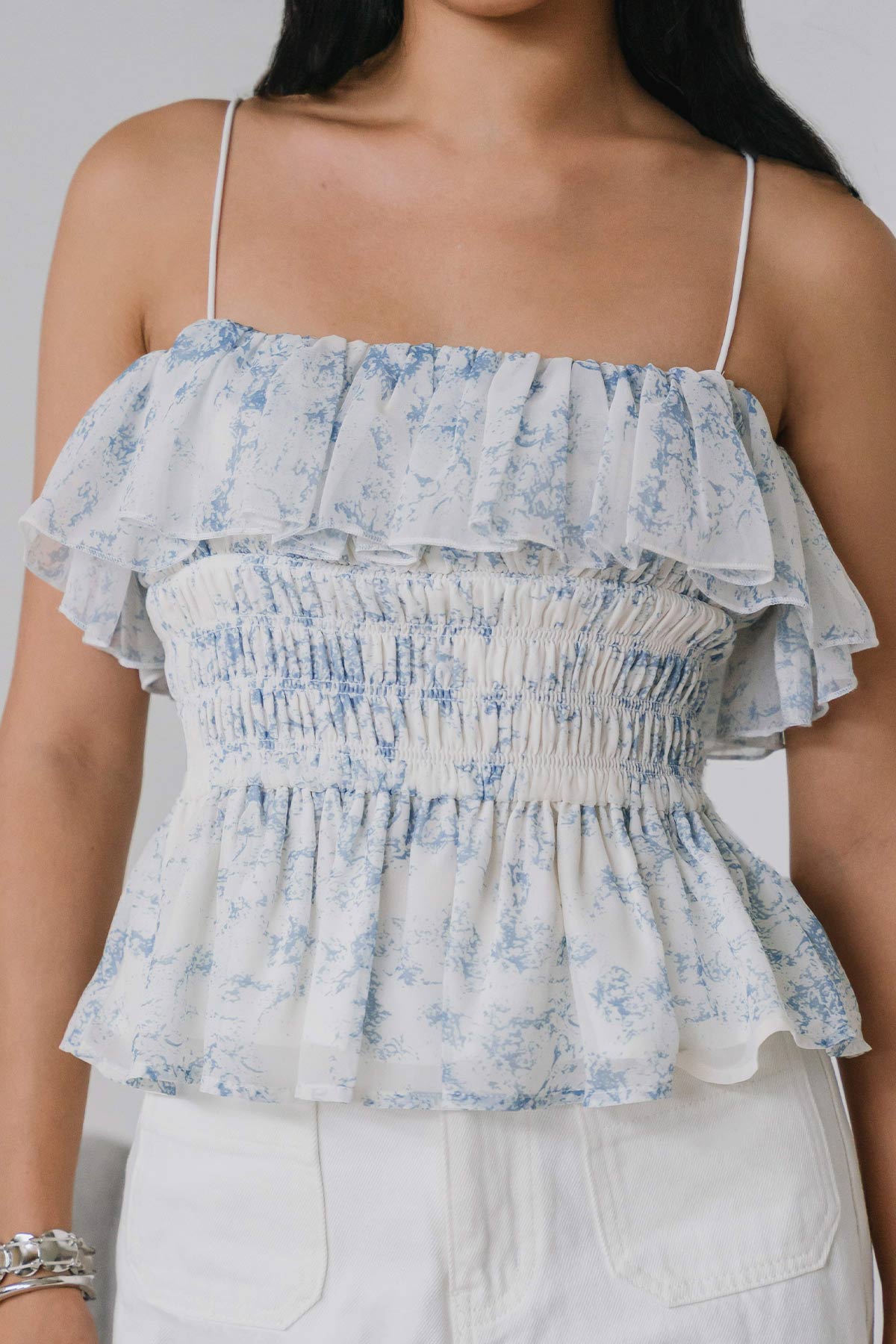 Marissa Ruffle Top (Floral Print)