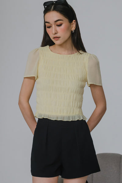 Brighton Smocked Top (Yellow)