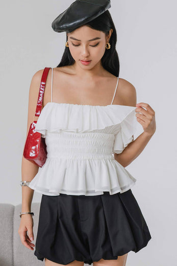 Marissa Ruffle Top (White)