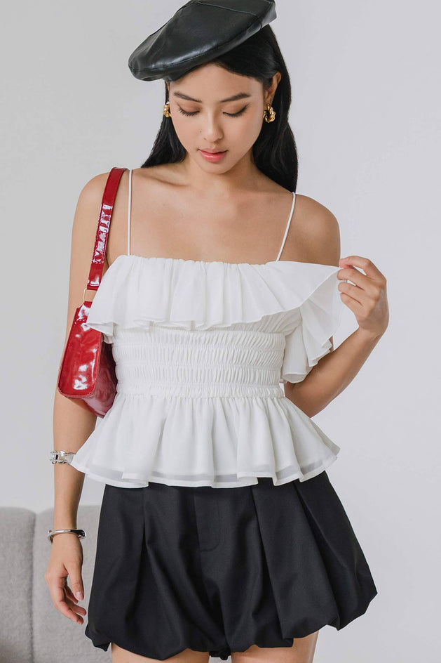 Marissa Ruffle Top (White)