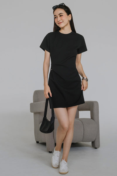 Inessa Cotton Dress (Black)