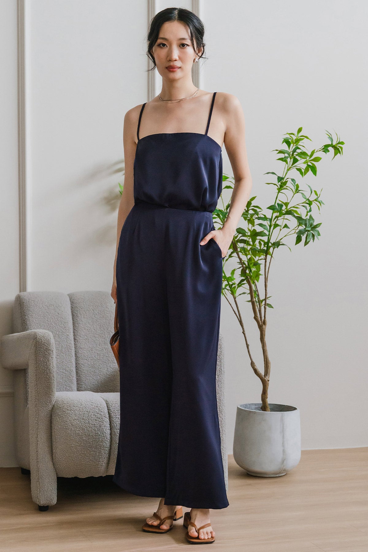 Luna Flow Pocket Pants (Navy)