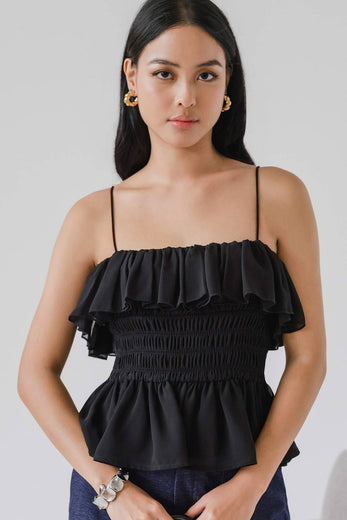 Marissa Ruffle Top (Black)