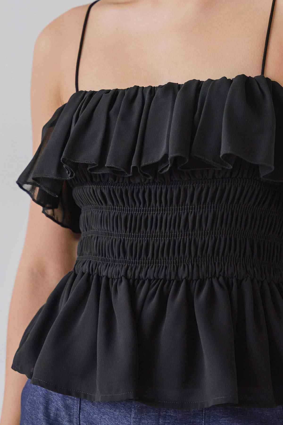 Marissa Ruffle Top (Black)