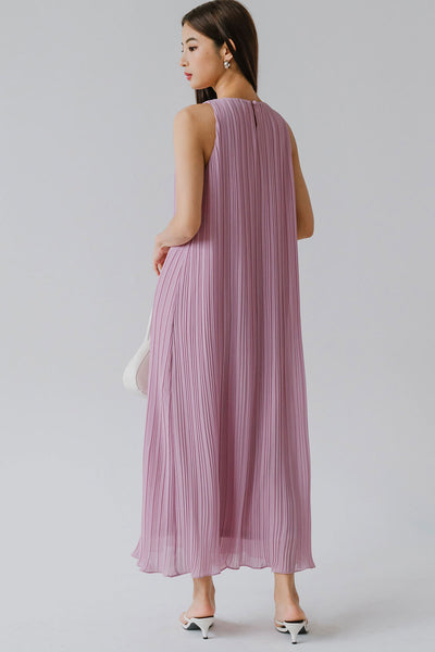 Althea Embellish Pleat Dress (Pink)