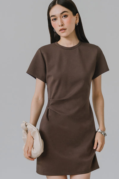 Inessa Cotton Dress (Brown)