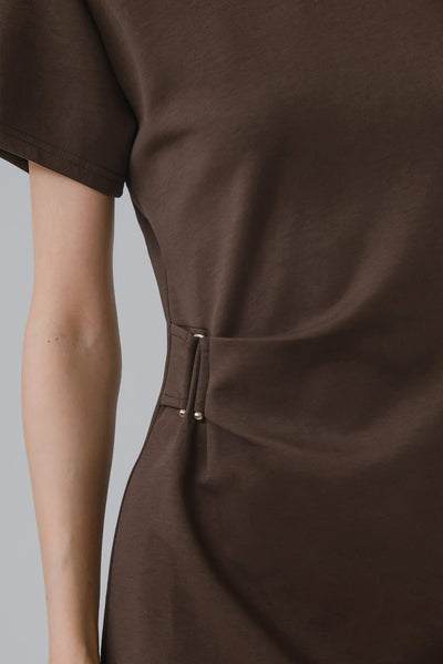 Inessa Cotton Dress (Brown)