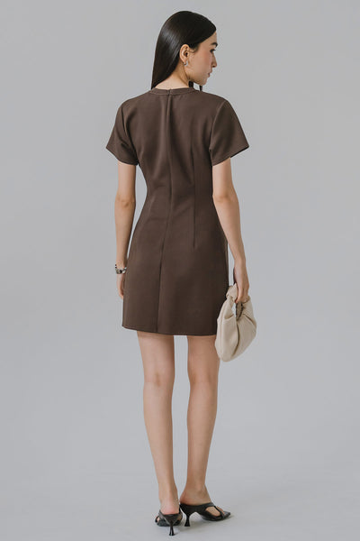 Inessa Cotton Dress (Brown)