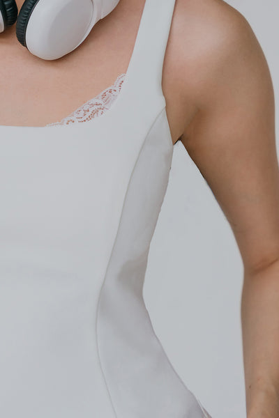 Kezia Padded Tank Top (White)