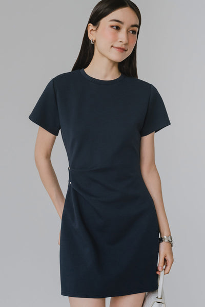 Inessa Cotton Dress (Navy)