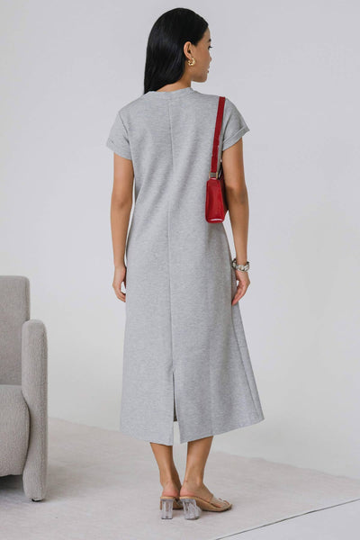 BO* For Keeps Midi Dress (Light Grey)