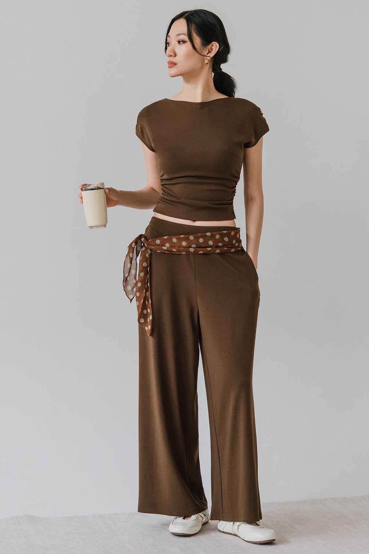 Off Duty Padded Top (Brown)