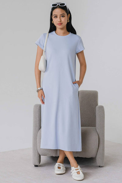 For Keeps Midi Dress (Sky Blue)