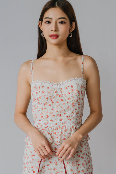 Mimosa Padded Dress (Creme)