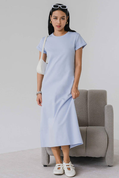 For Keeps Midi Dress (Sky Blue)