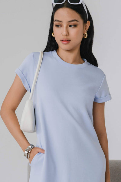 For Keeps Midi Dress (Sky Blue)