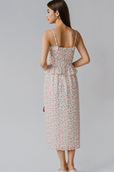 Mimosa Padded Dress (Creme)